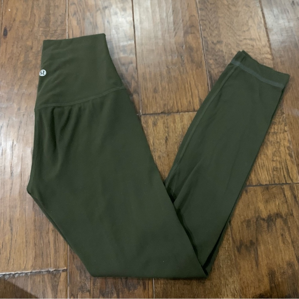 Lululemon align 25” dark olive size 2